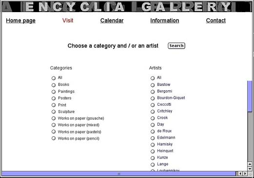 Visit : choose the artist and the category