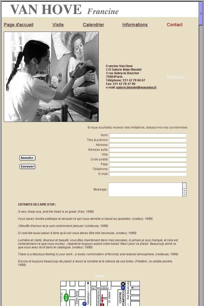 Contact: créer une relation personnelle avec le visiteur..