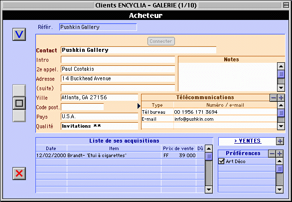 Encyclia-G: la fiche Acheteur...