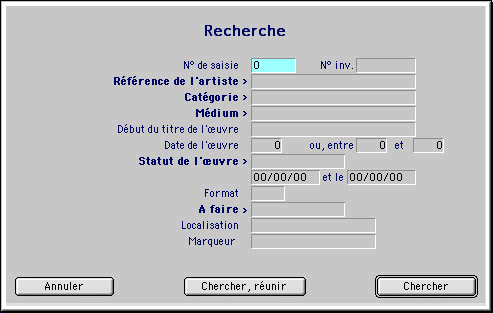 Encyclia-G: le module "chercher" dans votre stock...