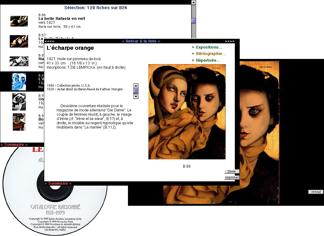 Editer le catalogue raisonné sur CD-ROM...